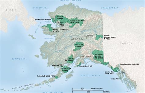 National Parks of Alaska Map